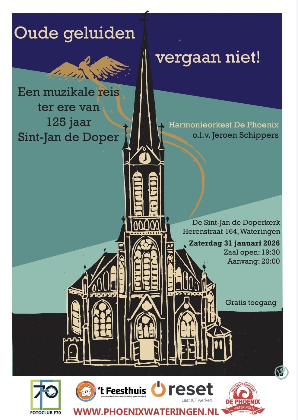 Concert harmonieorkest ‘de Phoenix’ ter ere van 125 jaar st. Jan de Doper 